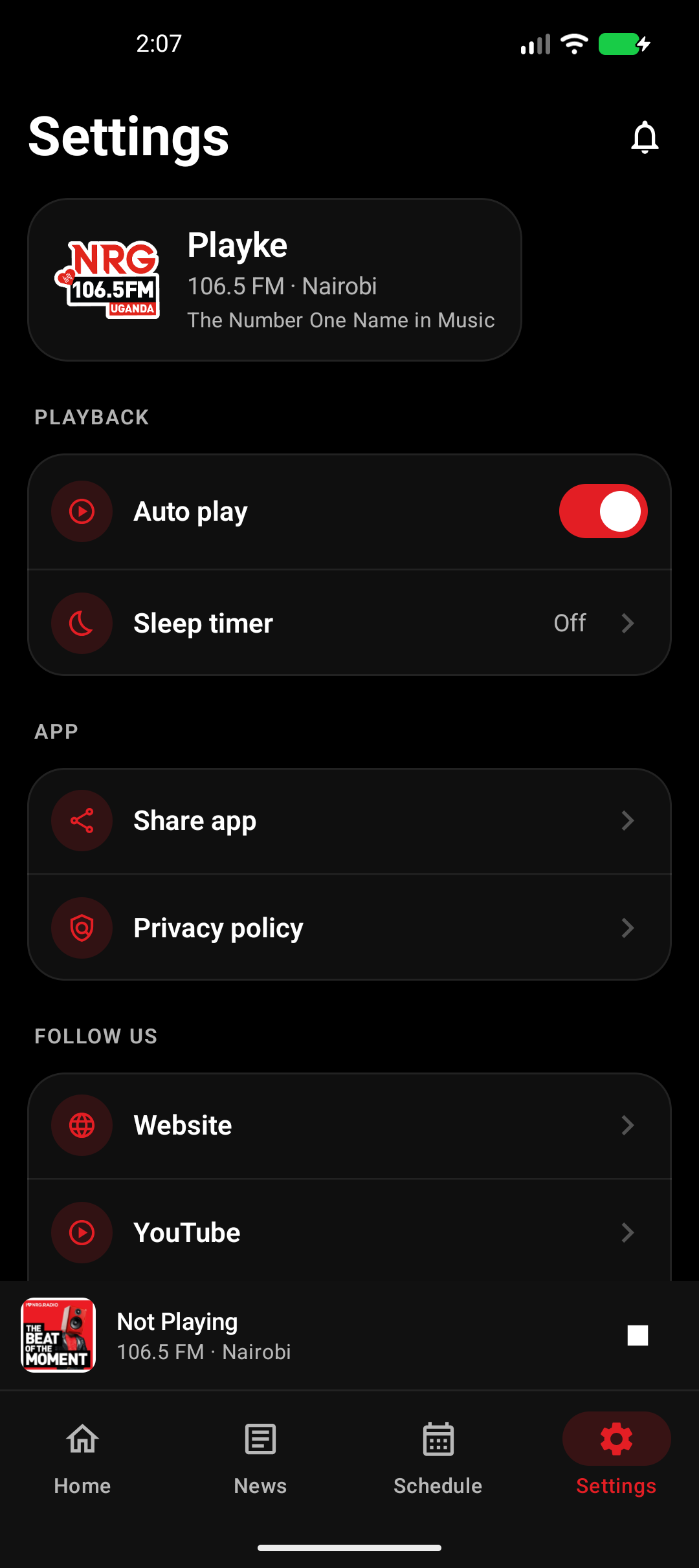 PlayKE Settings